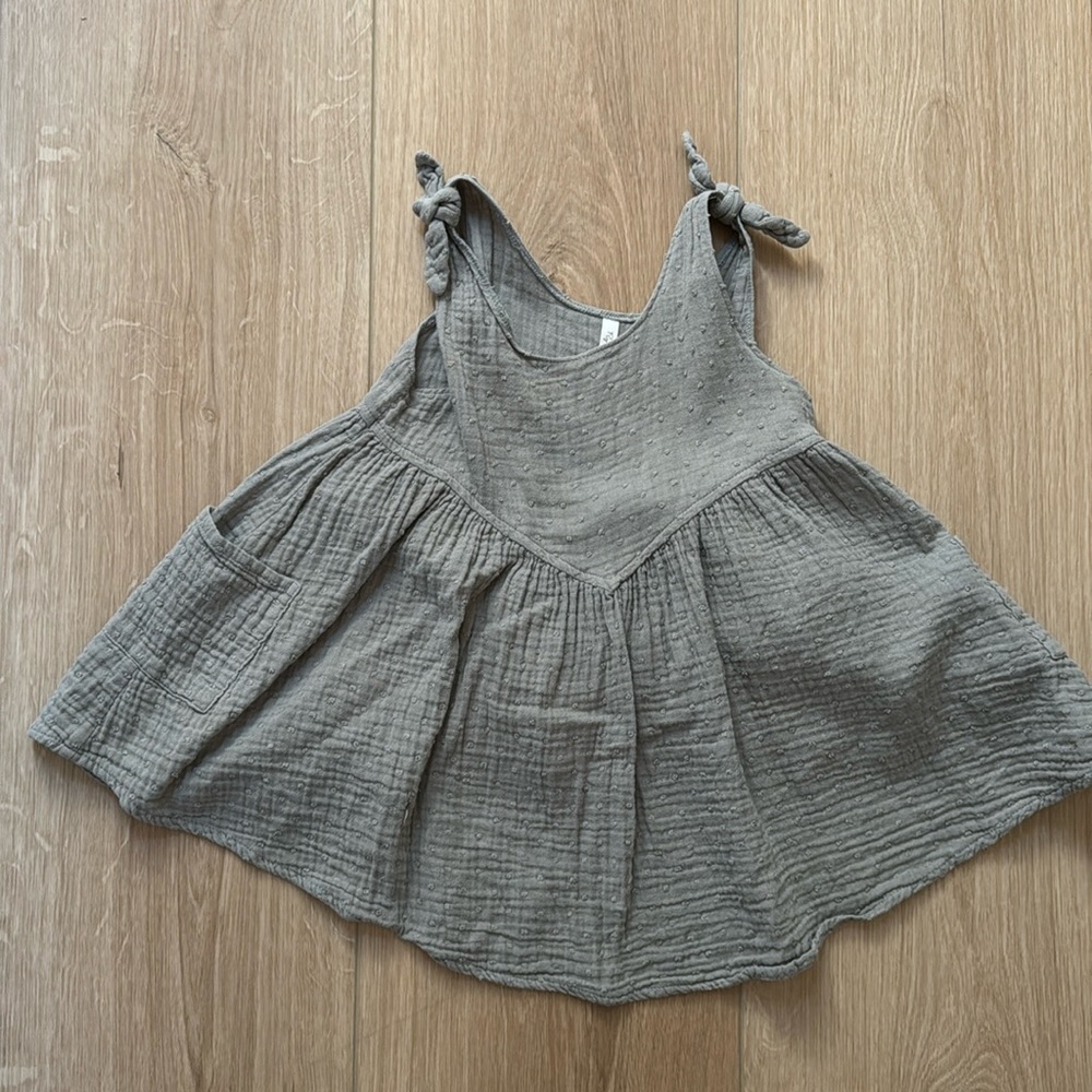 Rylee + Cru swing dress with Swiss dot embroidery